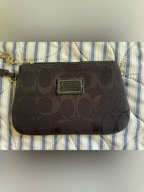 Coach Signature Black Canvas Wallet classic ~ Wrislet